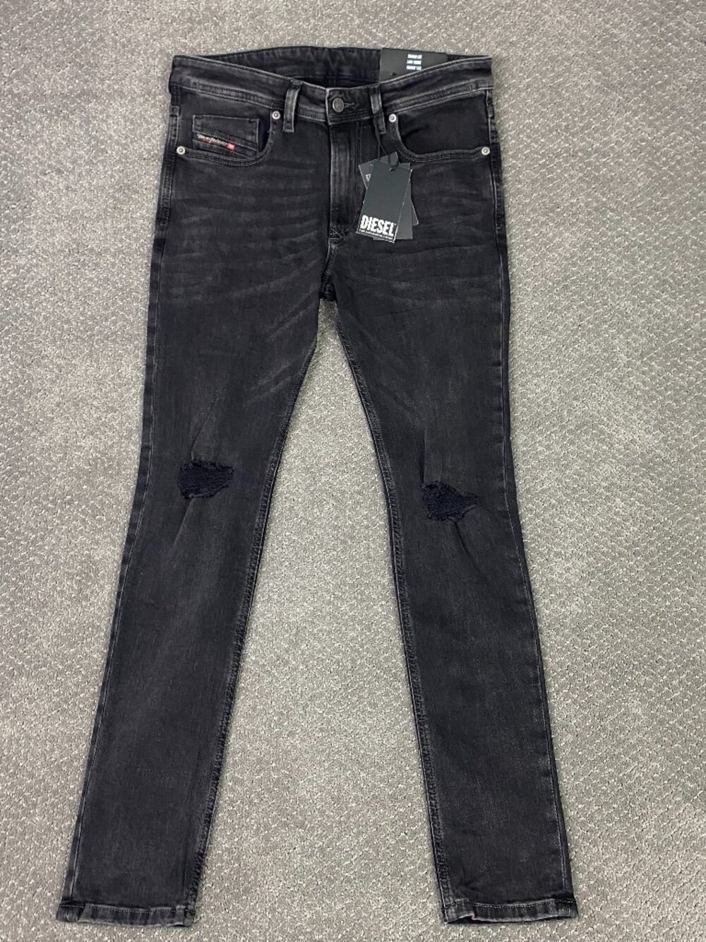 Diesel Sleenker Jeans Mens 31x30 Fit 32x31 Black Skinny Low Waist 1979 R9D19